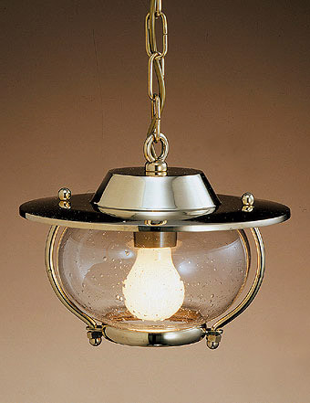 Lampadario modello Nautico con catena in ottone 26 cm