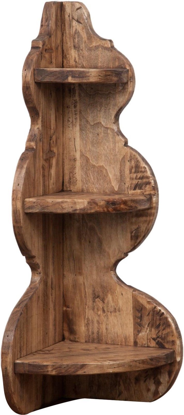 Scrivania con 3 ripiani in legno di mango e metallo nero Segment