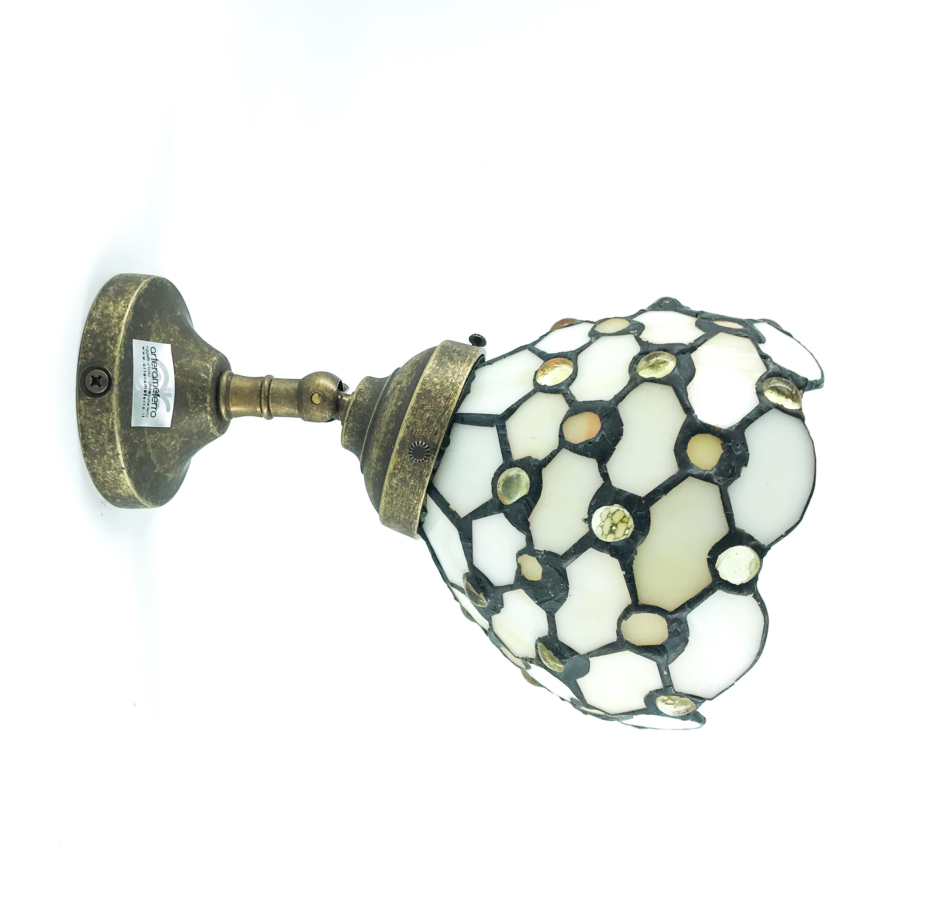 Vetri di ricambio per lampadari e lampade d'epoca : Vetro di ricambio campana in vetro decorato