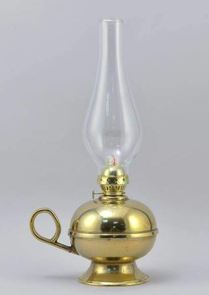 Lume lucerna lampada in ottone lucido stile '800