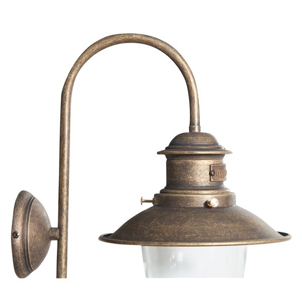 Applique da muro ottone brunito faretto vintage lampada parete arredo luce - Vir