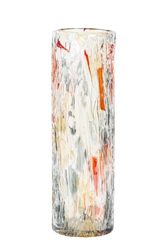 Vaso in Vetro soffiato a mano MADE IN ITALY colorato centrotavola Alto 39 cm