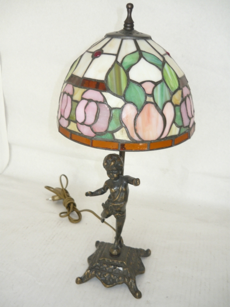 Lampada Tiffany originale con Puttino