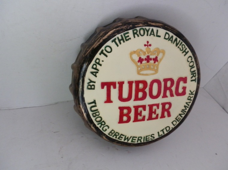 Tabella a forma di tappo di birra Touborg
