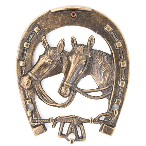 Ferro di Cavallo in ottone anticato portachiavi ingresso