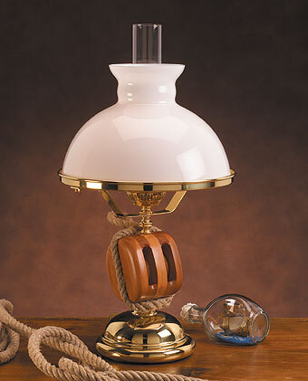 Lampada da tavolo Porto Ceresio con inserto in legno
