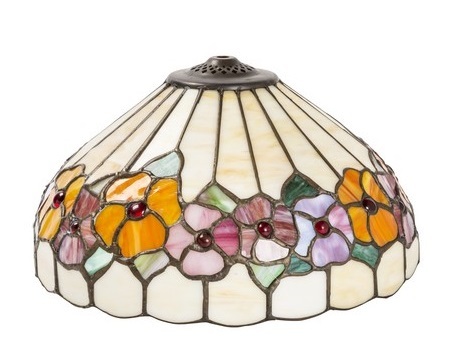 Vetro Tiffany per lampadari in ottone 30 CM realizzato a mano FIORI