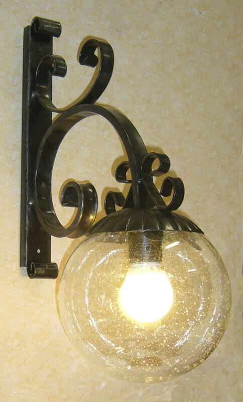 Lampada a parete con globo a sfera diametro 20 cm