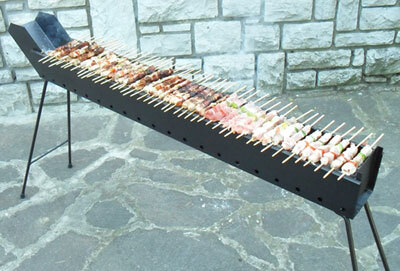 Barbecue per arrosticini da 1 metro