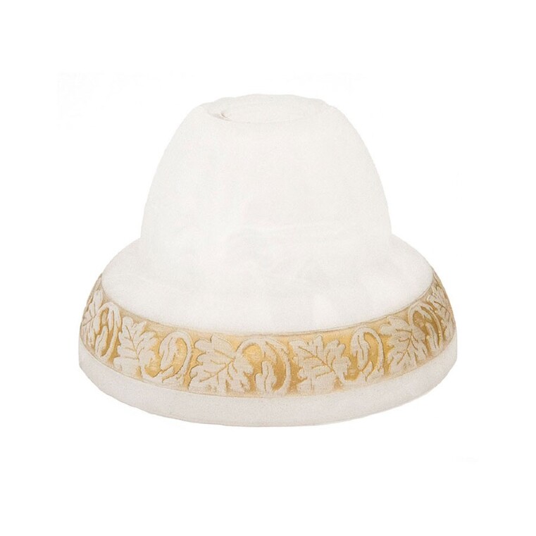Vetro di ricambio per lampade e lampadario cm 15 bianco oro