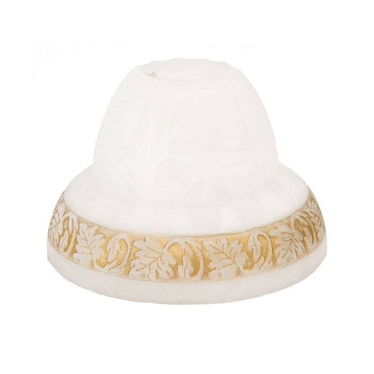 Vertro di ricambio per lampade e lampadari bianco e oro 18 cm