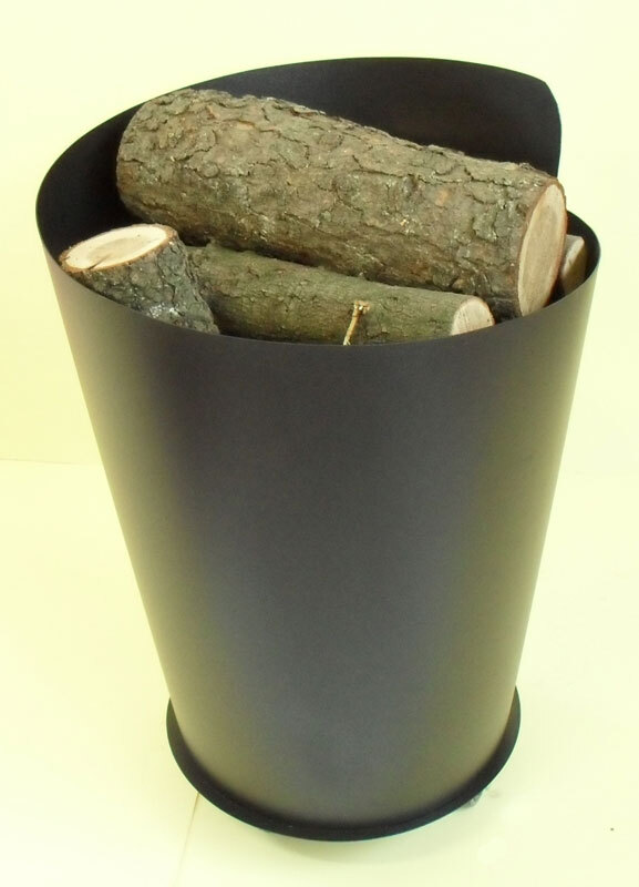 Carrello contenitore per legna con ruote