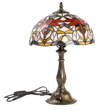 Lampada Tiffany Modello Dragon-Fly vintage Effetto dal vivo