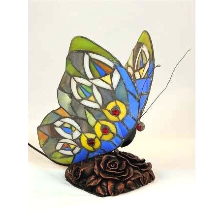 Lampada a farfalla in vetro Tiffany stile abat-jour