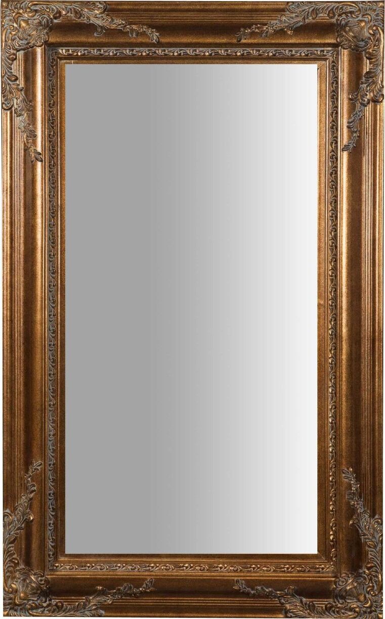 Grande Specchio specchiera in legno foglia oro stile Impero altezza 152 cm x 92 cm