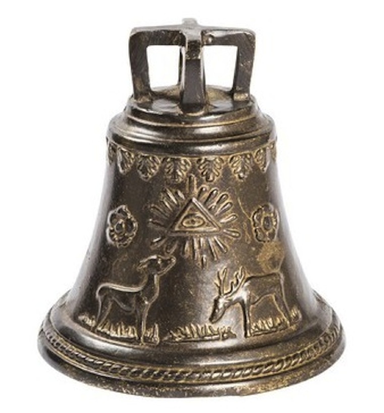 Campana decorata in bronzo per chiesa