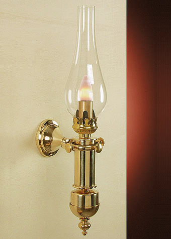 Lampada a parete oscillante in ottone stile '800