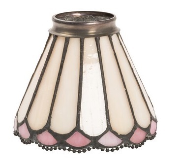 Paralume in vetro Tiffany per applique e lampade con vetri ROSA