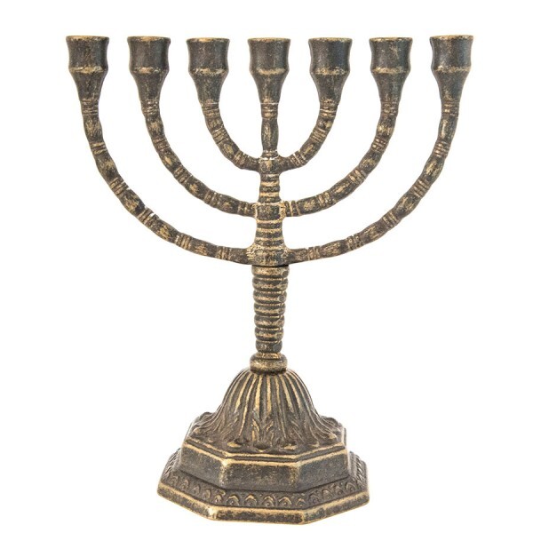 Candelabro Jewish Ebraico in ottone