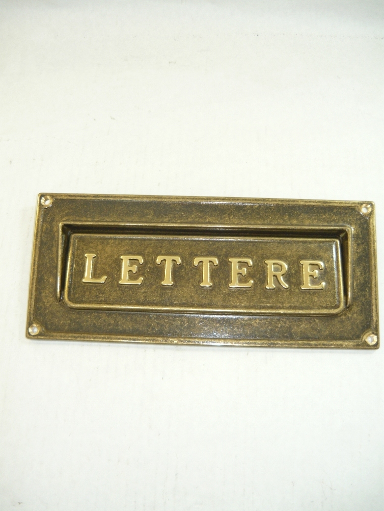 Buca per lettere in ottone modello Firenze