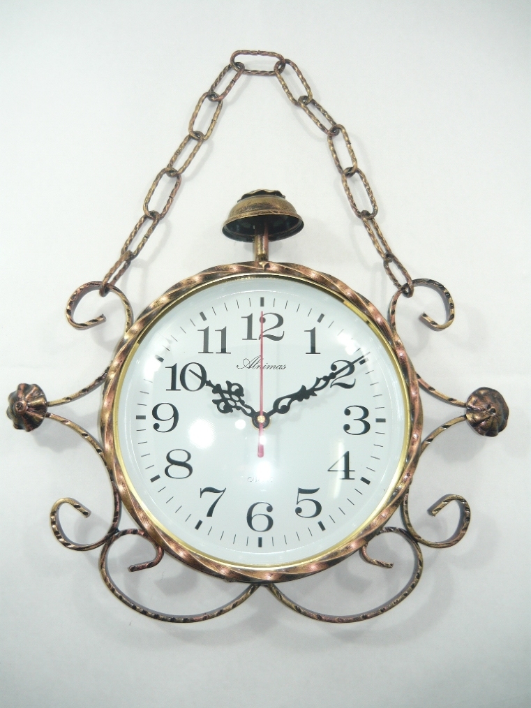 Orologio con catena in ferro 28 cm
