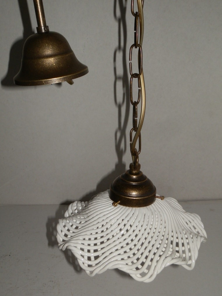 Lampadario sospeso con ceramica intrecciata da 21 cm