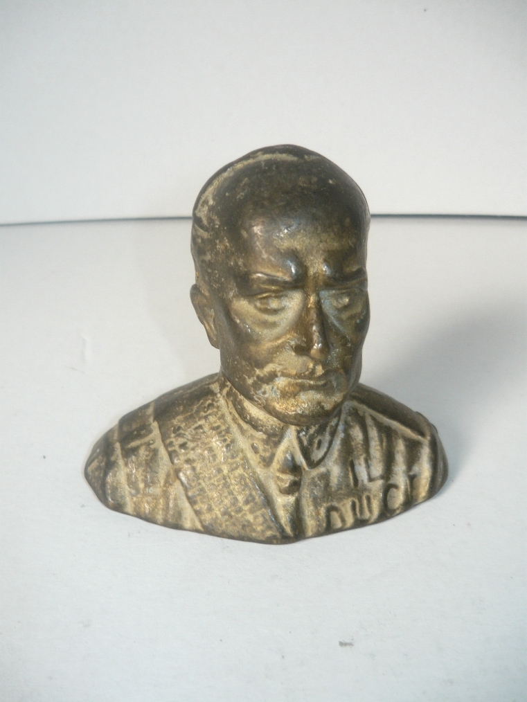 Busto Mussolini in bronzo