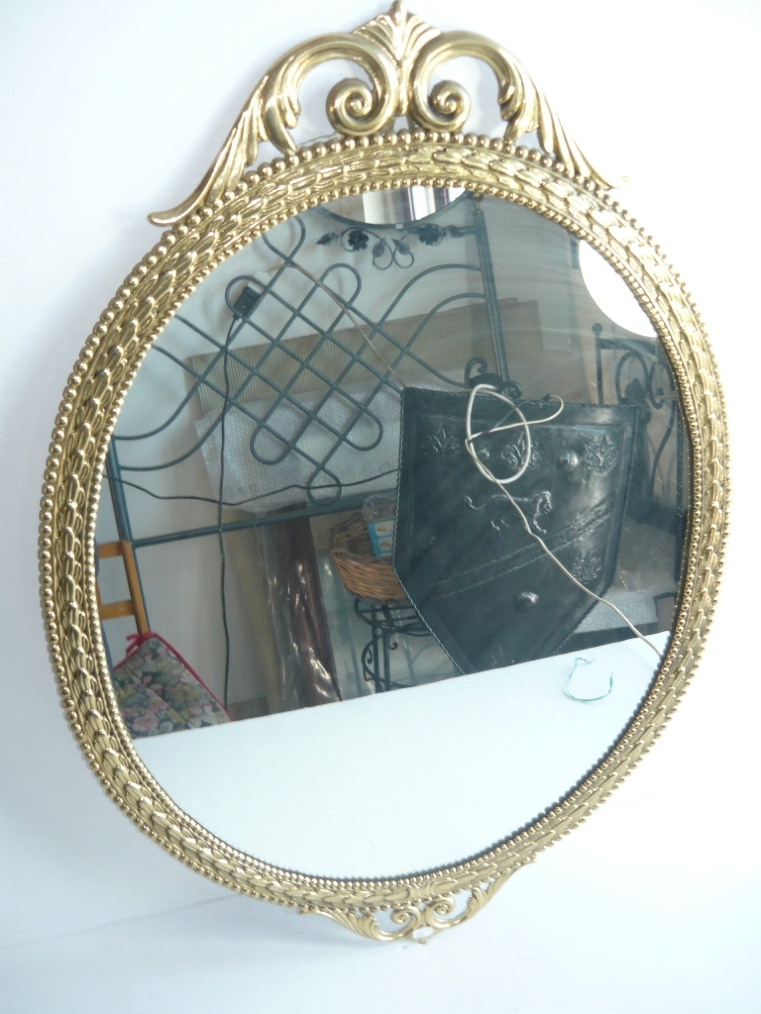 Specchio realizzato in ottone stile Impero