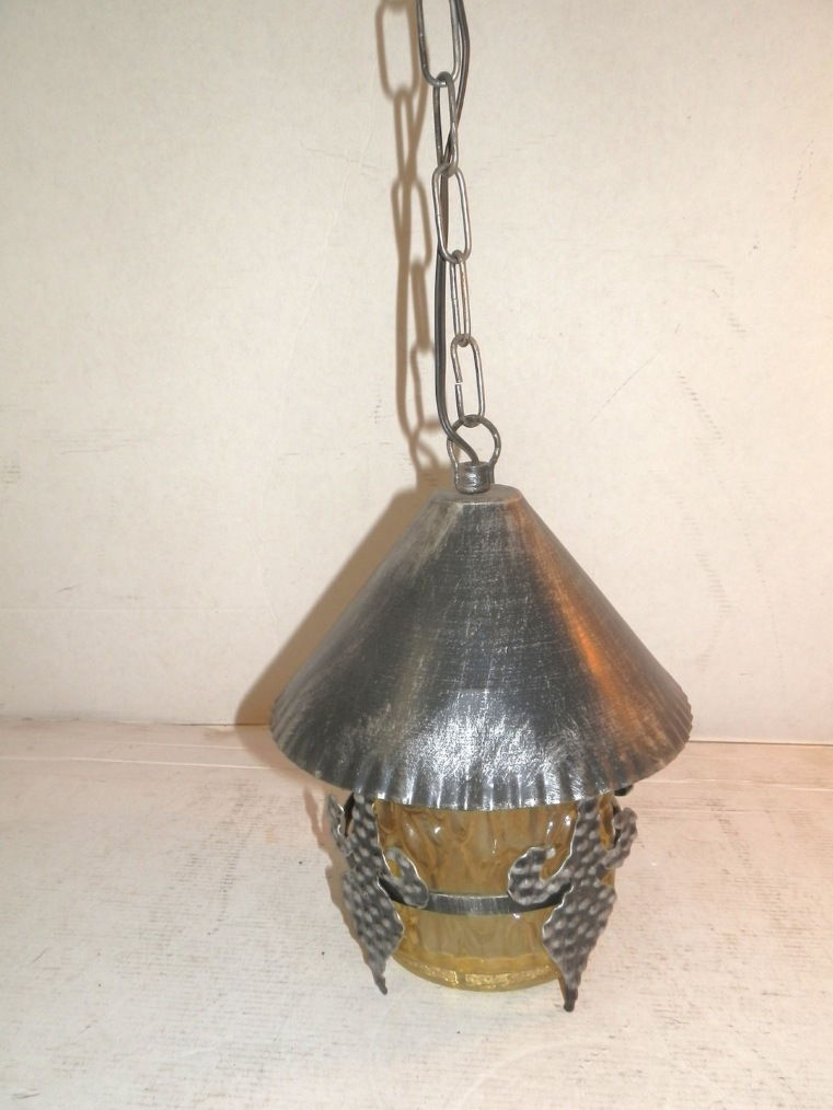 Lanterna in ferro con vetro da interno o esterno stile baita