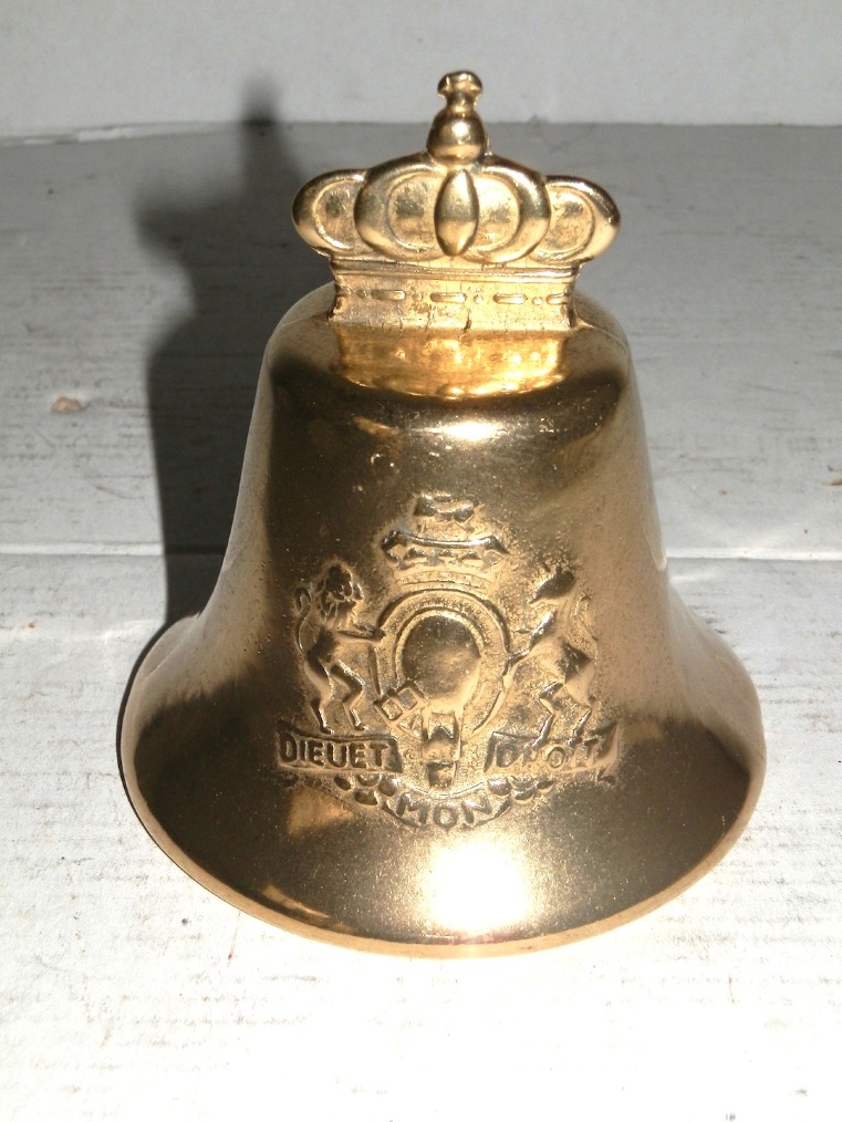 Campana campanello in ottone lucido con corona Vescovo