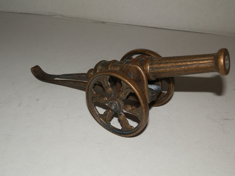 Riproduzione Cannone in ottone Brunito pesante Stile Francese