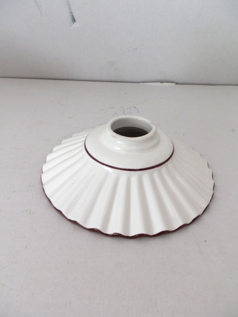 Ceramica bianca per lampade in ottone e lampadari diametro 20 cm MARRONE