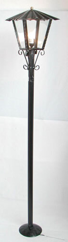 Lampione con lanterna quadrata 120 cm