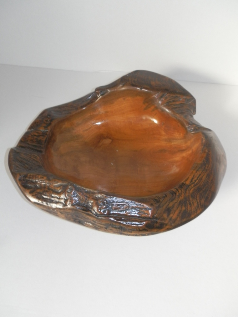 Vassoio in legno di teak centrotavola intagliato a mano 40 cm