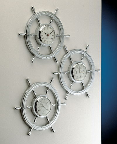 Set di strumenti nautici orologio barometro igrometro in ottone lucido