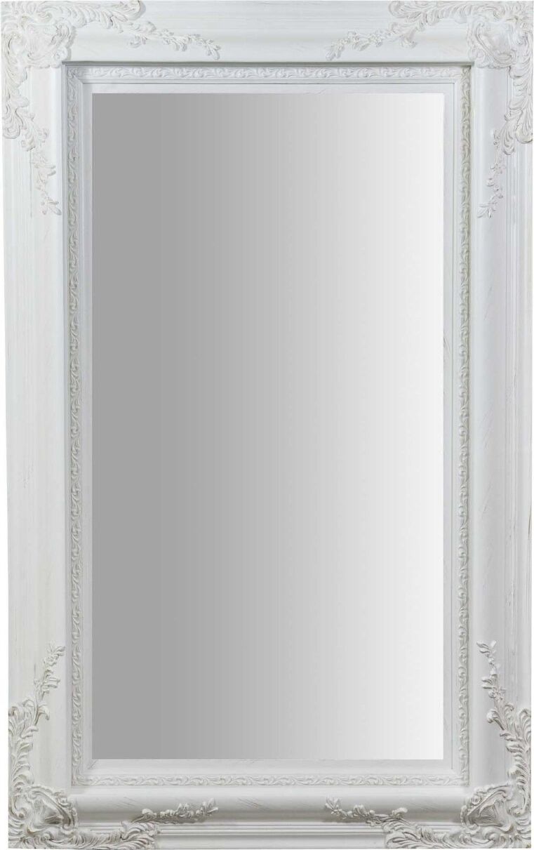 Specchio specchiera in legno Bianco rifinito lucido Casa ingresso 152 cm x 92 cm