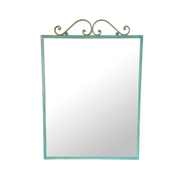 Relax - Specchio rettangolare verde-oro 70 cm x 55 cm