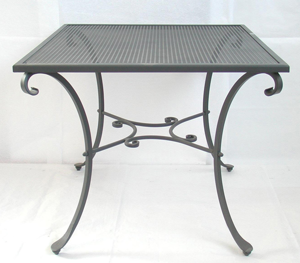 Estate - Tavolino in ferro battuto quadrato 90 cm
