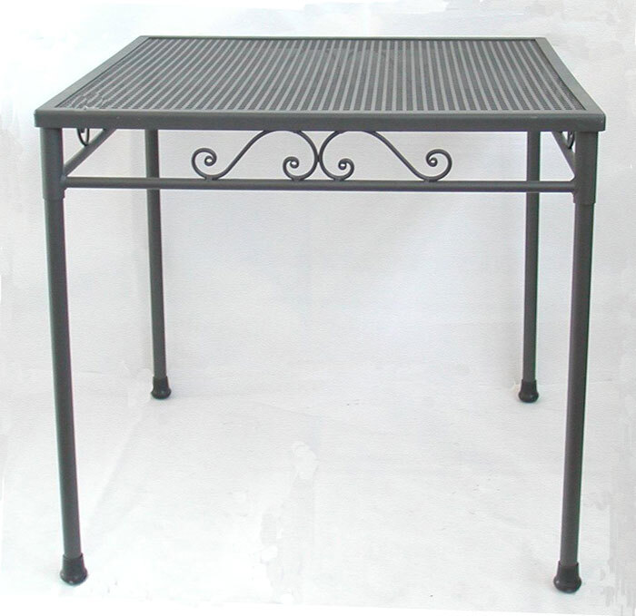 Tavolino quadrato in ferro 80 cm x 80 cm