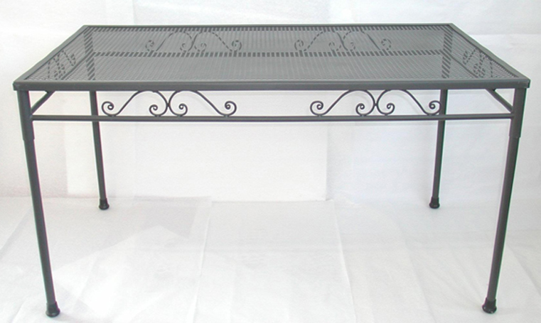 Tavolo rettangolare in ferro 140 cm x 80 cm