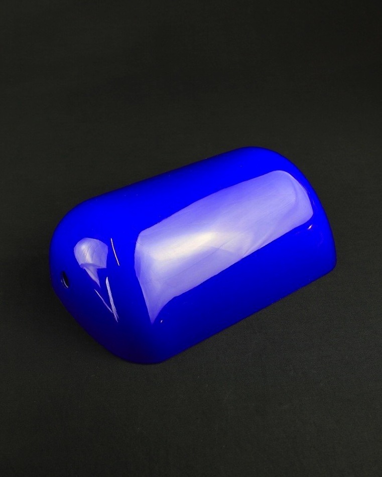 Vetro di ricambio blu per lampada Curchill ministeriale 23 x 14 cm