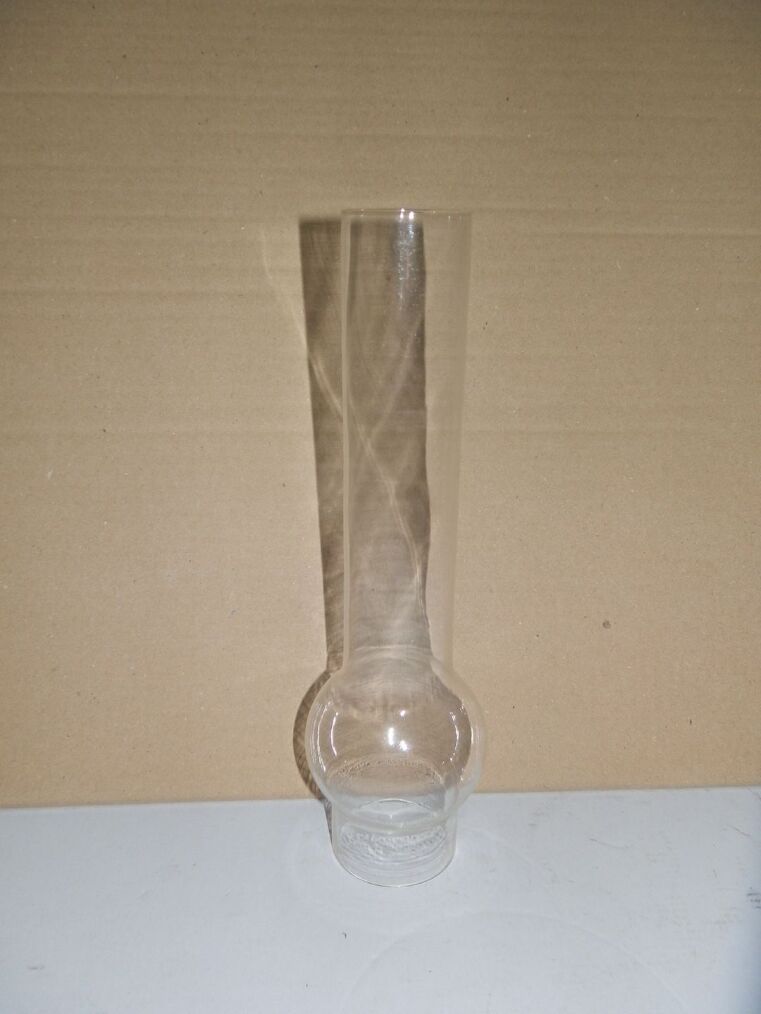 Tubo di ricambio in vetro trasparente per lampade ad olio e a petrolio diam.5 cm